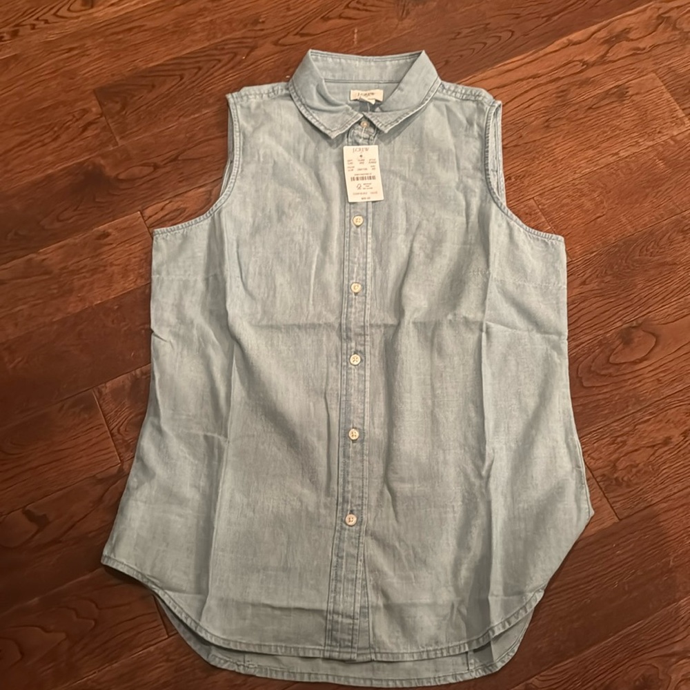 J. Crew denim button down top XS